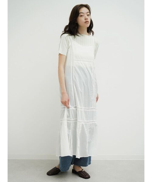 FIKA.（フィーカ）の「Cotton lace camisole onepiece（ワンピース・レディース・ブラック/ホワイト・MEDIUM）」の4枚目の写真