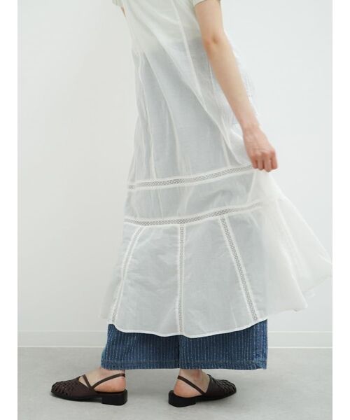 FIKA.（フィーカ）の「Cotton lace camisole onepiece（ワンピース・レディース・ブラック/ホワイト・MEDIUM）」の9枚目の写真