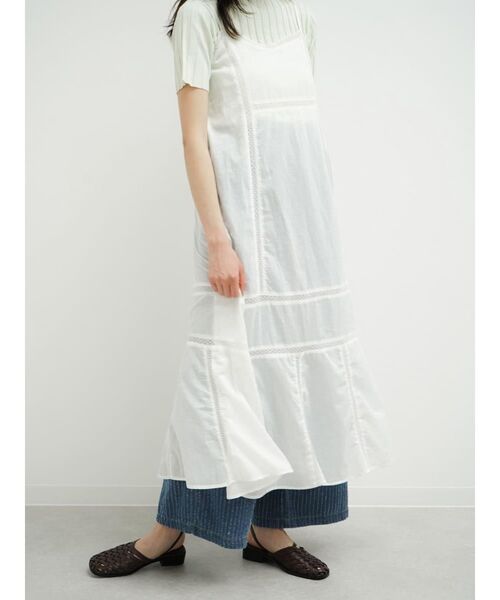 FIKA.（フィーカ）の「Cotton lace camisole onepiece（ワンピース・レディース・ブラック/ホワイト・MEDIUM）」の10枚目の写真
