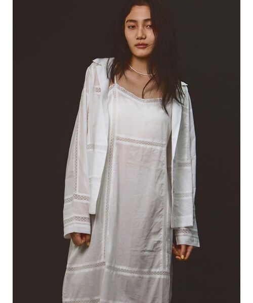 FIKA.（フィーカ）の「Cotton lace camisole onepiece（ワンピース・レディース・ブラック/ホワイト・MEDIUM）」の15枚目の写真