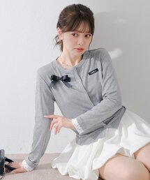 最終値下げ　シェリエ　プリーツレイヤード　トップス　グレー テチチ テラス Te chichi TERRASSE ◎無地柄アソートプリーツ