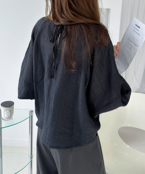 Ada.(エイダ)の「シアーラグラン切り替え ボリュームスリーブブラウス(シャツ/ブラウス・レディース・ベージュ/ブラック/アイボリー・FREE)」の11枚目の写真