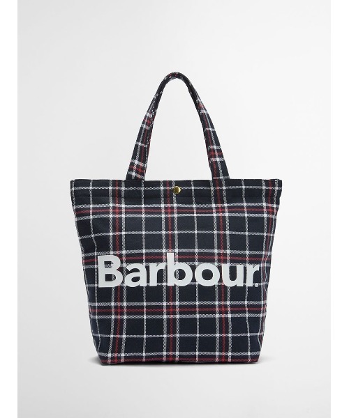 Barbour（バブアー）の「Telfield ミニ タータンロゴトートバッグ（トートバッグ・メンズ・ネイビー/グリーン・ONE SIZE）」の5枚目の写真