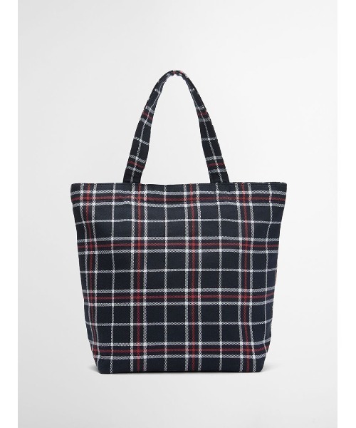 Barbour（バブアー）の「Telfield ミニ タータンロゴトートバッグ（トートバッグ・メンズ・ネイビー/グリーン・ONE SIZE）」の6枚目の写真