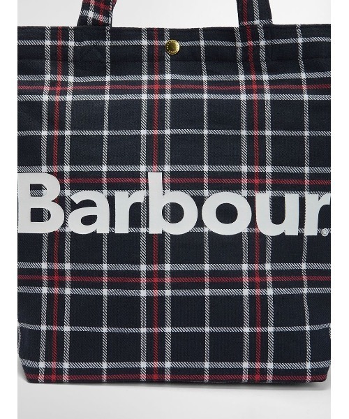 Barbour（バブアー）の「Telfield ミニ タータンロゴトートバッグ（トートバッグ・メンズ・ネイビー/グリーン・ONE SIZE）」の8枚目の写真