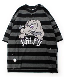 GALFY（ガルフィー）の「GALFY（ガルフィー）バチバチピアスTEE/ビッグプリント 半袖Tシャツ ストリート グランジ ユニセックス（Tシャツ/カットソー）」