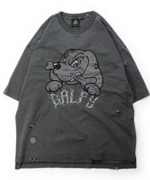 GALFY（ガルフィー）の「GALFY（ガルフィー）バチバチピアスTEE/ビッグプリント 半袖Tシャツ ストリート グランジ ユニセックス（Tシャツ/カットソー）」