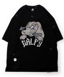 GALFY（ガルフィー）の「GALFY（ガルフィー）バチバチピアスTEE/ビッグプリント 半袖Tシャツ ストリート グランジ ユニセックス（Tシャツ/カットソー）」
