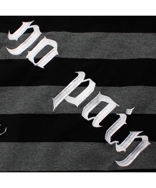 GALFY（ガルフィー）の「GALFY（ガルフィー）バチバチピアスTEE/ビッグプリント 半袖Tシャツ ストリート グランジ ユニセックス（Tシャツ/カットソー・メンズ・スミクロ/ブラック/ブラック系その他・M/L/LL）」の13枚目の写真