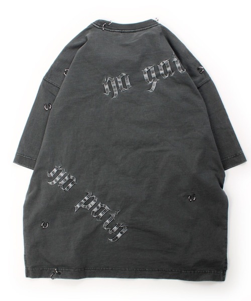 GALFY（ガルフィー）の「GALFY（ガルフィー）バチバチピアスTEE/ビッグプリント 半袖Tシャツ ストリート グランジ ユニセックス（Tシャツ/カットソー・メンズ・スミクロ/ブラック/ブラック系その他・M/L/LL）」の8枚目の写真