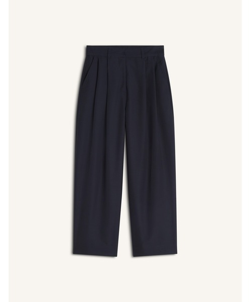 Maison Kitsune(メゾンキツネ)の「CARROT PLEATED PANTS(スラックス・レディース・ネイビー・40/38/36/34/42)」の1枚目の写真