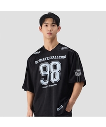 NTBC（エヌティービーシー）の「アルティメイトオーバーサイズメッシュラグビージャージ_ブラック（Tシャツ/カットソー）」