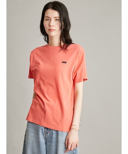 Mila Owen（ミラオーウェン）の「強撚天竺シアー半袖カットソー（Tシャツ/カットソー・レディース・ホワイト/レッド/ブラウン・F）」の4枚目の写真