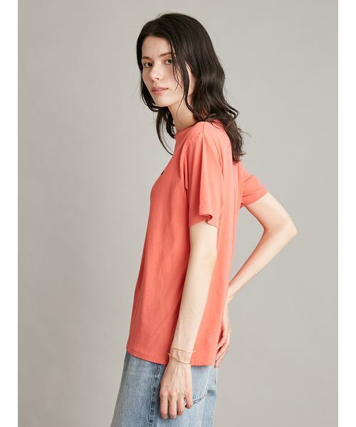Mila Owen（ミラオーウェン）の「強撚天竺シアー半袖カットソー（Tシャツ/カットソー・レディース・ホワイト/レッド/ブラウン・F）」の5枚目の写真