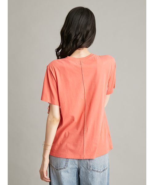 Mila Owen（ミラオーウェン）の「強撚天竺シアー半袖カットソー（Tシャツ/カットソー・レディース・ホワイト/レッド/ブラウン・F）」の6枚目の写真
