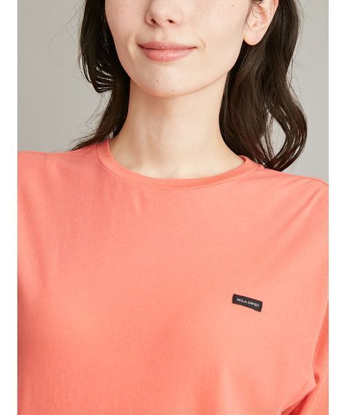 Mila Owen（ミラオーウェン）の「強撚天竺シアー半袖カットソー（Tシャツ/カットソー・レディース・ホワイト/レッド/ブラウン・F）」の7枚目の写真