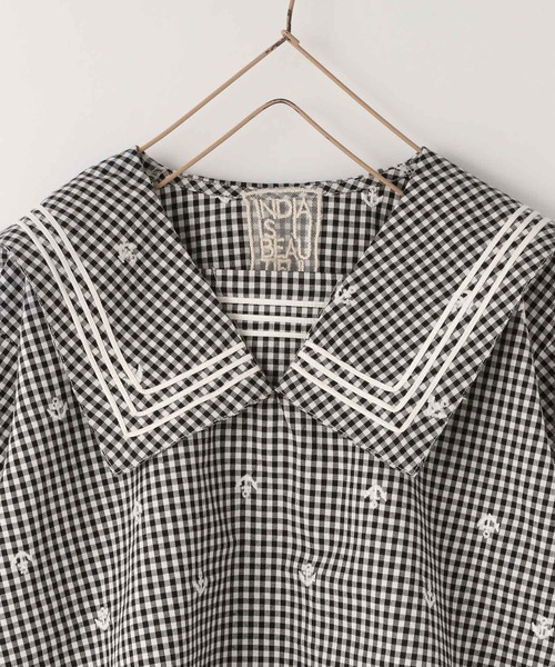LOWRYS FARM(ローリーズファーム)の「INDIAISセーラーシャツ 637787(シャツ/ブラウス・キッズ・アイボリー/ブラック・120cm/110cm/150cm/140cm/130cm)」の3枚目の写真