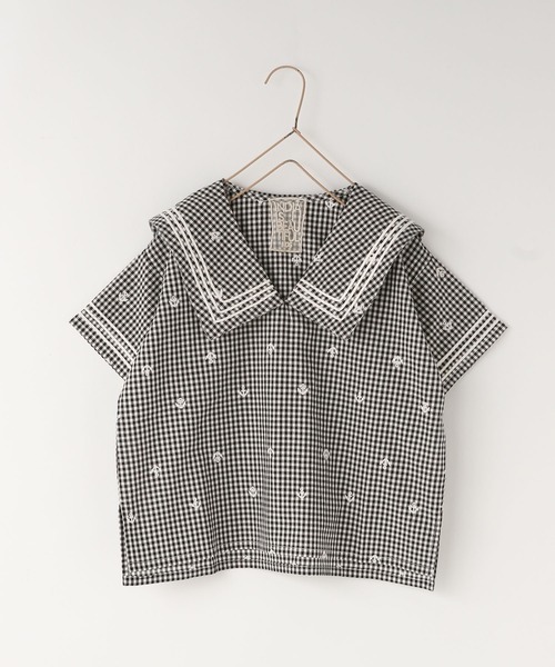 LOWRYS FARM(ローリーズファーム)の「INDIAISセーラーシャツ 637787(シャツ/ブラウス・キッズ・アイボリー/ブラック・120cm/110cm/150cm/140cm/130cm)」の8枚目の写真