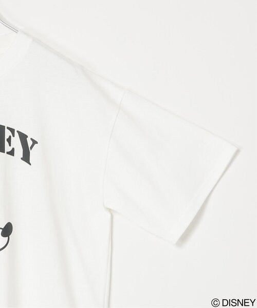 notch.(ノッチ)の「Mickey Mouse ミッキーマウス ユーズドライクニット帽ミッキーデザインTシャツ(Tシャツ/カットソー・レディース・ブラック/オフホワイト・M)」の5枚目の写真