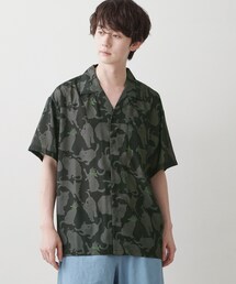 【洗える】キャットプリントシャツ