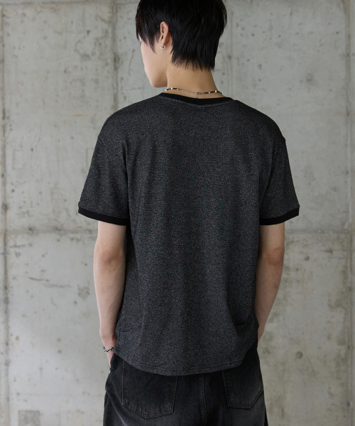 P.IN.O(ピインオ)の「スナップヘンリーネック半袖Tシャツ - ブラック(Tシャツ/カットソー・メンズ・その他・MEDIUM/LARGE)」の4枚目の写真