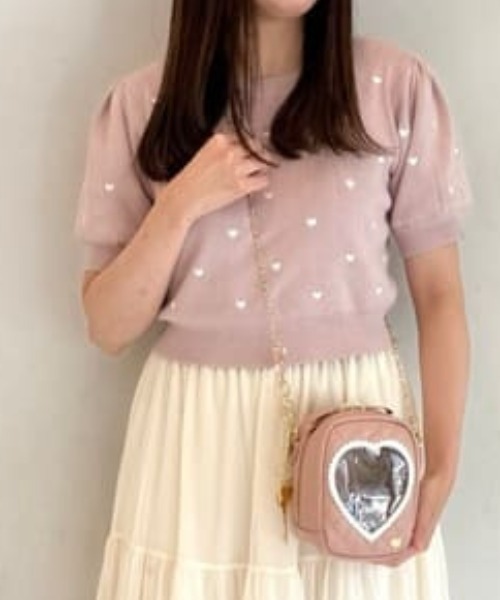 Samantha Thavasa Petit Choice（サマンサタバサ　プチチョイス）の「推し活 ポーチ（ポーチ・レディース・ミント/ベージュ/イエロー/ピンク/ブラック/ライトブルー・FREE）」の6枚目の写真