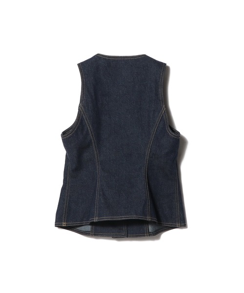 UNUS(ユナス)の「UNUS / Denim Vest(ベスト・レディース・ネイビー・FREE)」の4枚目の写真