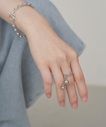 PURR（パー）の「Double orb chain ring／ダブルオーブチェーンリング（リング）」
