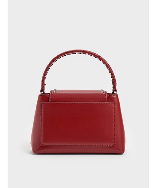 CHARLES & KEITH(チャールズ & キース)の「Arwen アルウェン スタッズ トップハンドルバッグ(ハンドバッグ・レディース・レッド/スミクロ/ベージュ・S)」の21枚目の写真