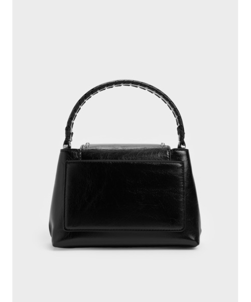 CHARLES & KEITH(チャールズ & キース)の「Arwen アルウェン スタッズ トップハンドルバッグ(ハンドバッグ・レディース・レッド/スミクロ/ベージュ・S)」の14枚目の写真