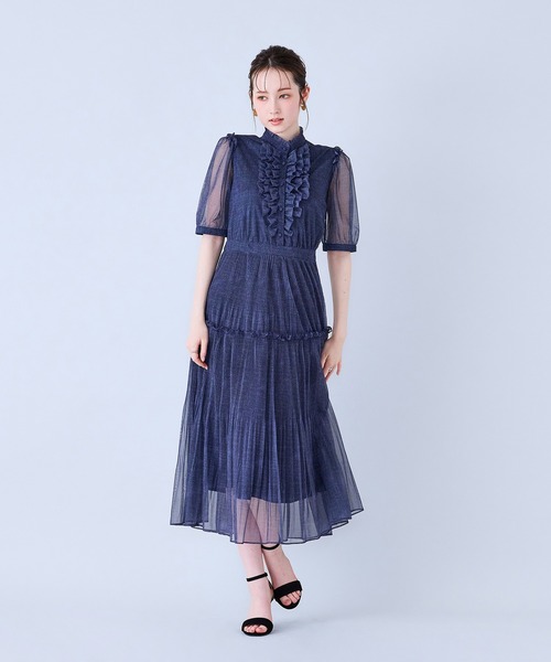 Audie a Muses(オーディアミューズ)の「チェック・デニムプリントフロントタックフリルワンピース(ワンピース・レディース・ネイビー/ベージュ・36/38/40/42)」の20枚目の写真