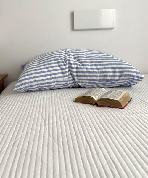 IRADOWL(アイラドール)の「【アイラドール room】チェック&ストライプ柄枕カバー(寝具・レディース・ブルー/ベージュ/ブラウン/ブラック/イエロー/ライトブルー/ライトグレー/レッド/グリーン/ホワイト・FREE)」の7枚目の写真