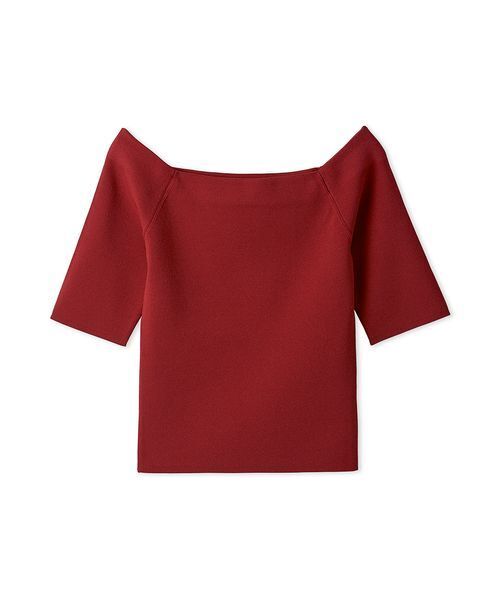 SNIDEL(スナイデル)の「シンプルオフショルニットプルオーバー(ニット/セーター・レディース・ホワイト/ブラック/ネイビー/ブラウン/レッド・F)」の5枚目の写真