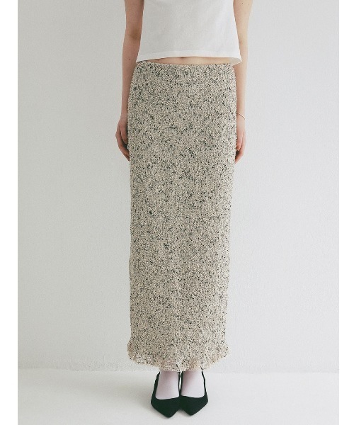 CLANE/クラネ/MIX MESH GATHER SKIRT（スカート）｜CLANE（クラネ）の