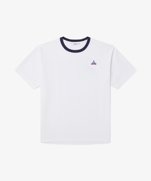 Rib Neck Graphic T-Shirt White