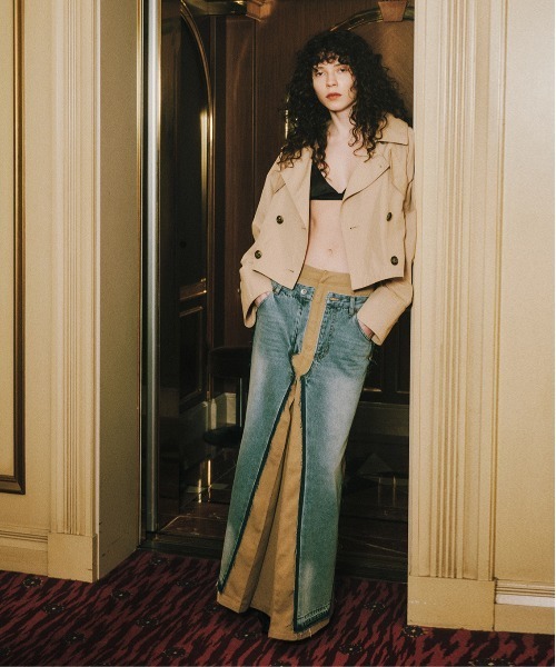 Ameri（アメリ）の「REMAKE DENIM CHINO SKIRT（スカート・レディース・ブルー/ブラック・24inch/26inch/25inch）」の11枚目の写真