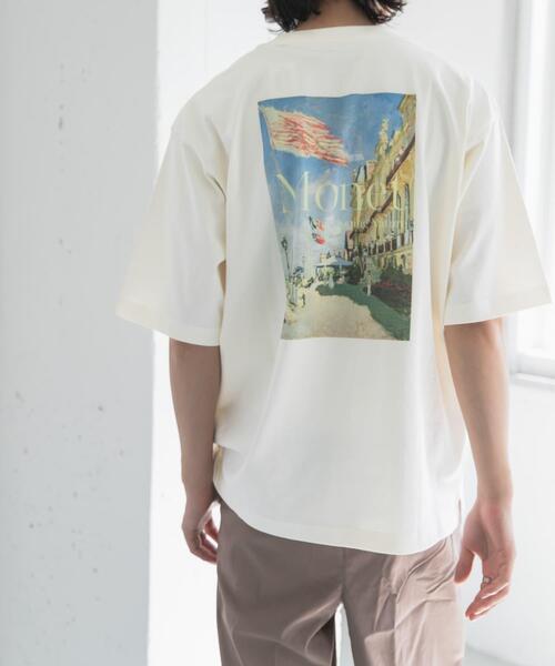 FORK&SPOON（フォークアンドスプーン）の「FORK&SPOON　Monet art t-shirts（Tシャツ/カットソー・メンズ・ネイビー/オフホワイト・5/4）」の9枚目の写真