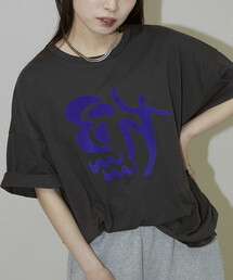 PUBLUX/パブリュクス フロッキー ニュアンス アート ビッグ Tシャツ 限定展開