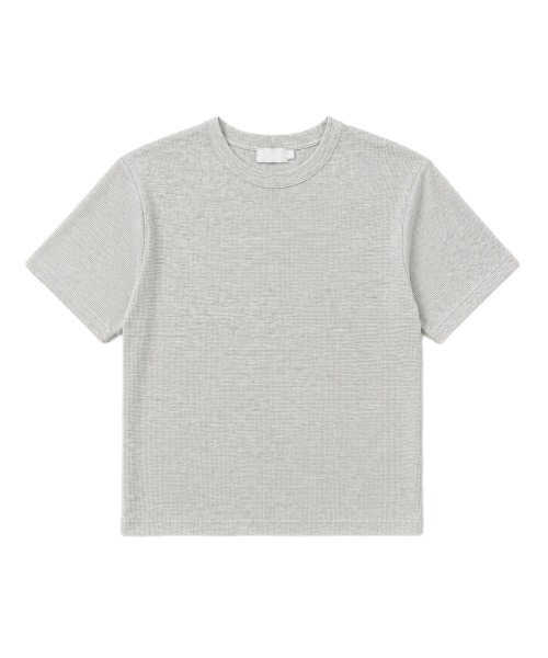 Chikashitsu +(チカシツプラス)の「【Chikashitsu +】waffle cropped half sleeve tee (4color) / 【チカシツプラス】ワッフルクロップド半袖Tシャツ<着用動画あり>(Tシャツ/カットソー・メンズ・グレー/ホワイト/チャコール/ブラック・L/M)」の16枚目の写真