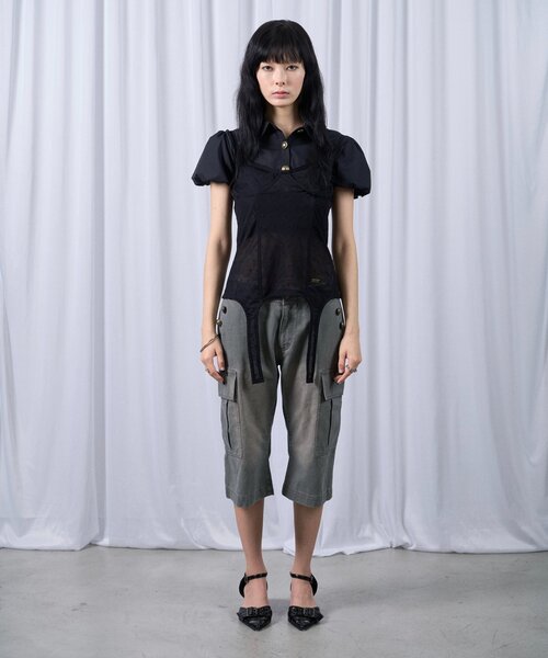 Six M(シックスエム)の「【SixM】 NOBLE BALLOON SHIRTS(シャツ/ブラウス・レディース・オフホワイト/ダークブラウン/ブラック・FREE)」の9枚目の写真