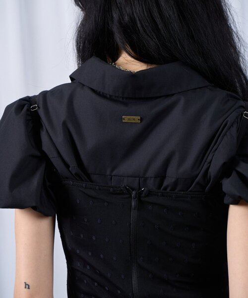 Six M(シックスエム)の「【SixM】 NOBLE BALLOON SHIRTS(シャツ/ブラウス・レディース・オフホワイト/ダークブラウン/ブラック・FREE)」の12枚目の写真