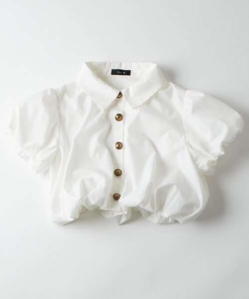 Six M(シックスエム)の「【SixM】 NOBLE BALLOON SHIRTS(シャツ/ブラウス・レディース・オフホワイト/ダークブラウン/ブラック・FREE)」の17枚目の写真