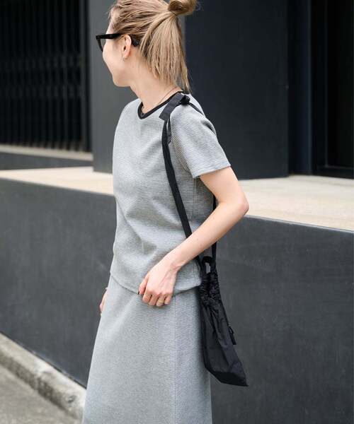 OUTDOOR PRODUCTS(アウトドアプロダクツ)の「リンガーボーダーTEE セットアップ対応(Tシャツ/カットソー・レディース・ネイビー/グレー/ブラック/イエロー・FREE)」の16枚目の写真