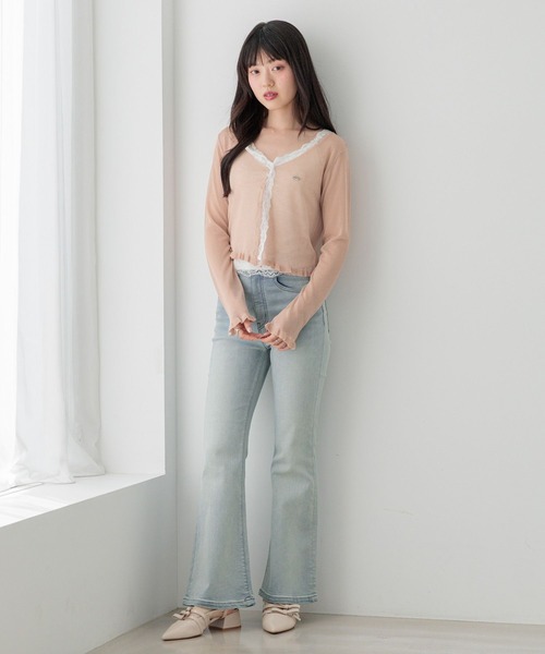 Heather(ヘザー)の「アソートフリルレースカーディガン 1046922(カーディガン/ボレロ・レディース・ピンク/ブラウン/オフホワイト/ドット・FREE)」の14枚目の写真