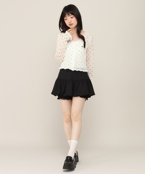Heather(ヘザー)の「アソートフリルレースカーディガン 1046922(カーディガン/ボレロ・レディース・ピンク/ブラウン/オフホワイト/ドット・FREE)」の18枚目の写真
