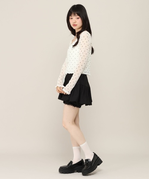 Heather(ヘザー)の「アソートフリルレースカーディガン 1046922(カーディガン/ボレロ・レディース・ピンク/ブラウン/オフホワイト/ドット・FREE)」の19枚目の写真
