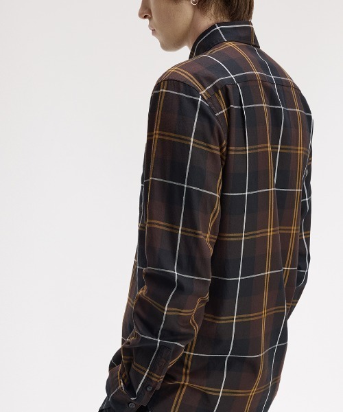 FRED PERRY(フレッドペリー)の「【先行予約受付中】Twill Tartan Shirt/ツイルタータンチェックシャツ(シャツ/ブラウス・メンズ・ブラウン・L/M/S)」の2枚目の写真