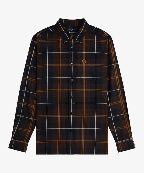 FRED PERRY(フレッドペリー)の「【先行予約受付中】Twill Tartan Shirt/ツイルタータンチェックシャツ(シャツ/ブラウス・メンズ・ブラウン・L/M/S)」の7枚目の写真
