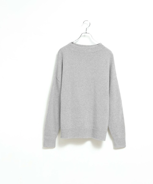 LENO（リノ）の「「LENO / リノ」EXTRA FINE LAMB MELANGE SWEATER（ニット/セーター・レディース・グレー/キャメル/オフホワイト/ブルー・1）」の3枚目の写真