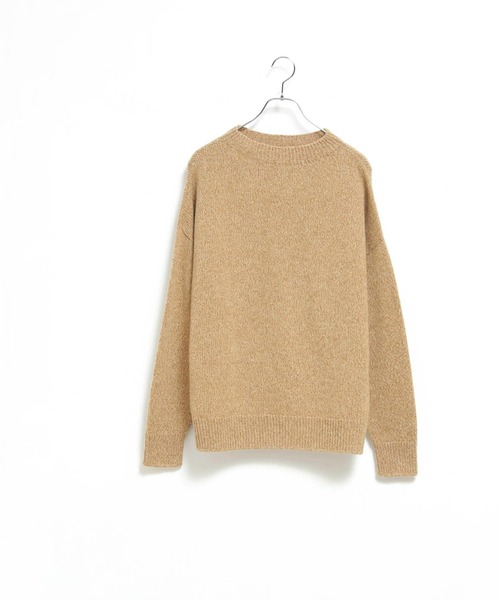 LENO（リノ）の「「LENO / リノ」EXTRA FINE LAMB MELANGE SWEATER（ニット/セーター・レディース・グレー/キャメル/オフホワイト/ブルー・1）」の6枚目の写真